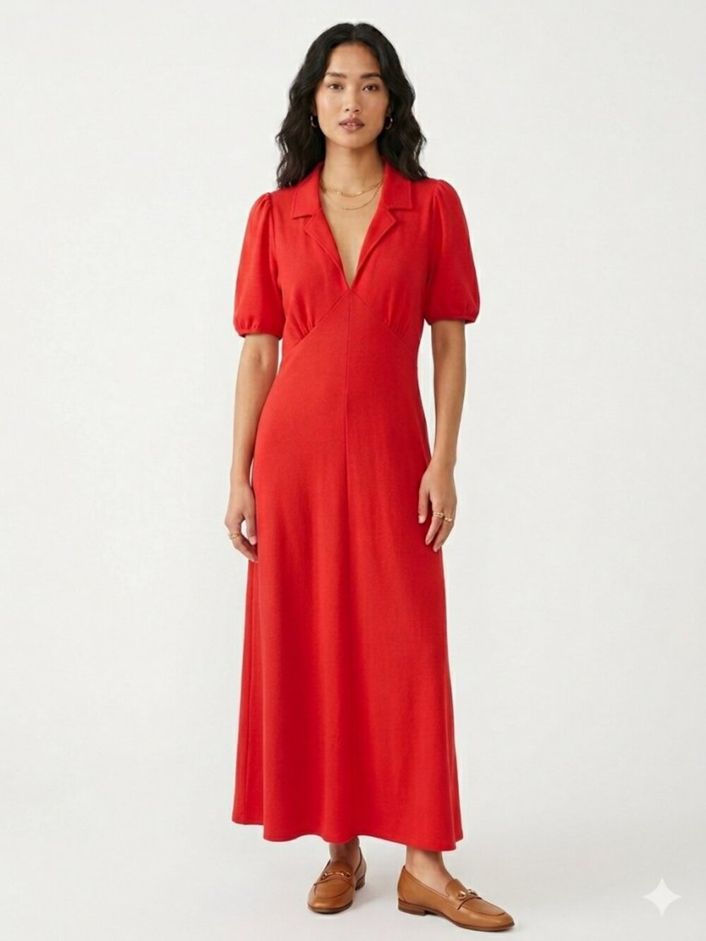asos knitted maxi dress | Dresses | Asos Red Knit Polo Collar Vneck Empire Waist Side Slit Sweater dress